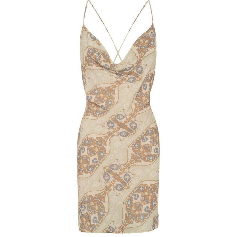 Meshki Anahita Cowl Neck Mini Dress